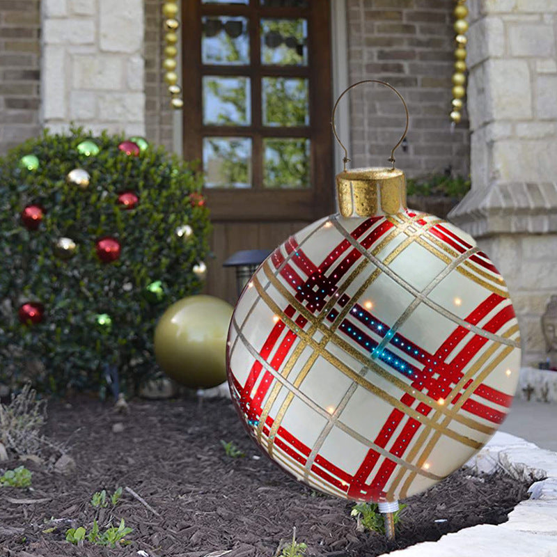 Giant Inflatable Christmas Ornament Ball – 60CM Outdoor Tree Decoration