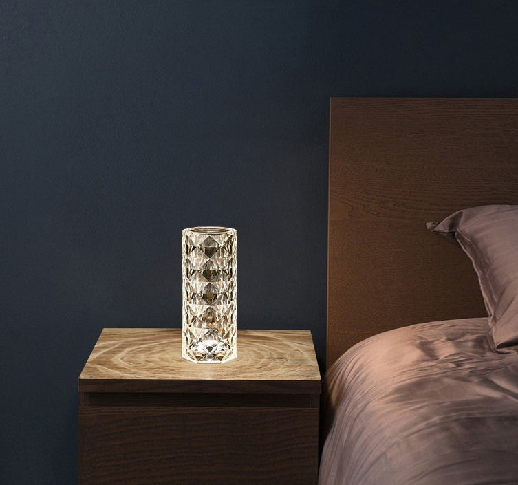 Nordic Crystal USB Table Lamp – Elegant Bedroom & Home Decoration