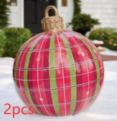 Giant Inflatable Christmas Ornament Ball – 60CM Outdoor Tree Decoration