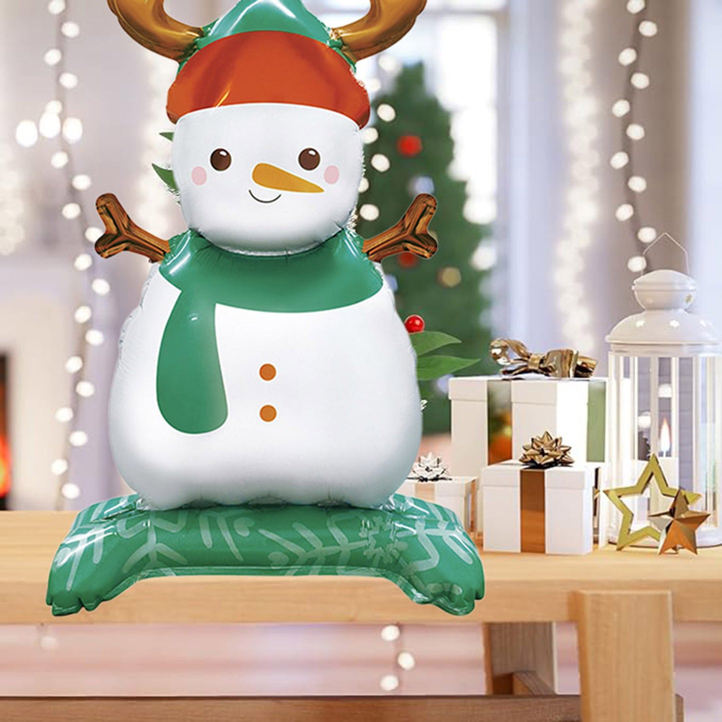 8PCS Christmas 3D Foil Balloons – Santa, Snowman & Xmas Tree Decorations