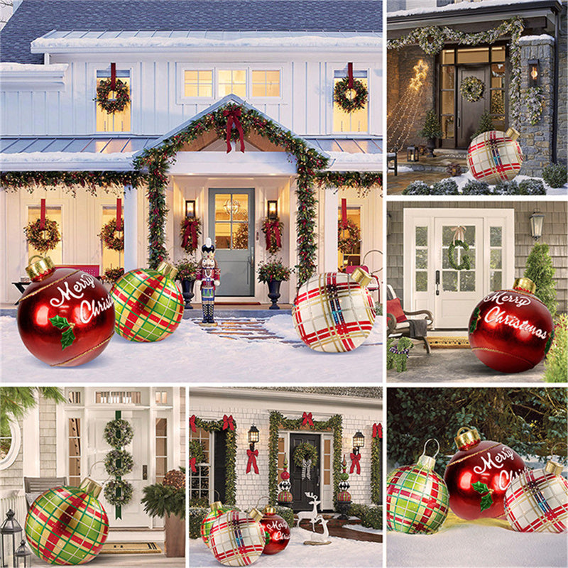 Giant Inflatable Christmas Ornament Ball – 60CM Outdoor Tree Decoration