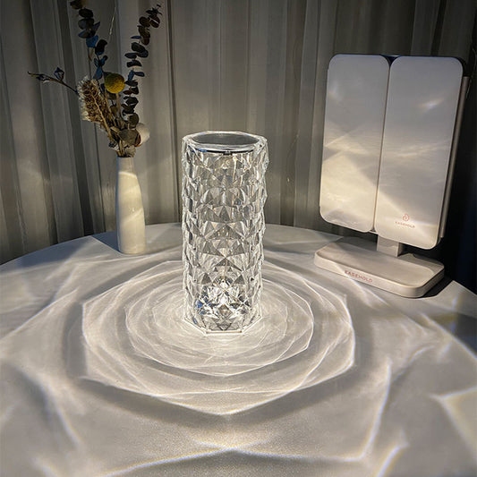 Nordic Crystal USB Table Lamp – Elegant Bedroom & Home Decoration