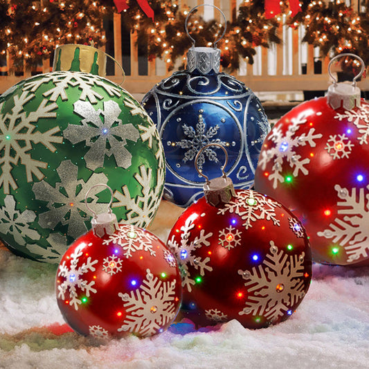 Giant Inflatable Christmas Ornament Ball – 60CM Outdoor Tree Decoration