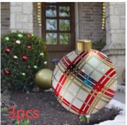 Giant Inflatable Christmas Ornament Ball – 60CM Outdoor Tree Decoration