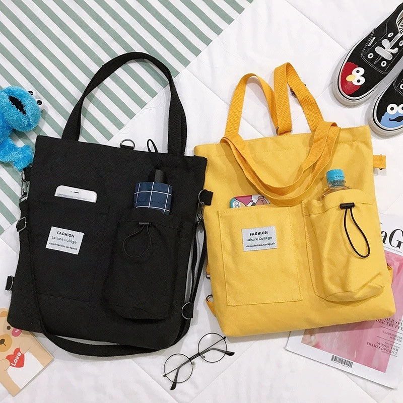 Canvas Backpack – Preppy Shoulder Bag for Women & Students