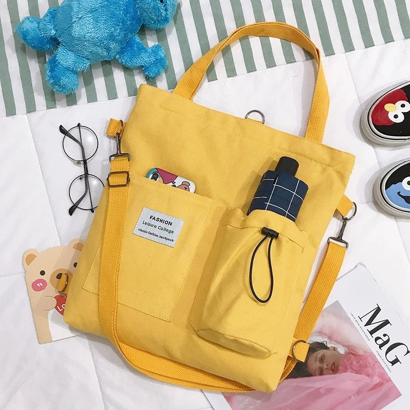 Canvas Backpack – Preppy Shoulder Bag for Women & Students