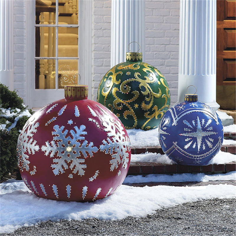 Giant Inflatable Christmas Ornament Ball – 60CM Outdoor Tree Decoration