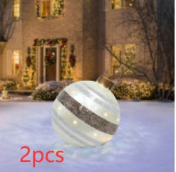 Giant Inflatable Christmas Ornament Ball – 60CM Outdoor Tree Decoration