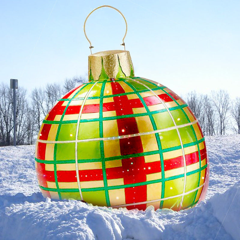 Giant Inflatable Christmas Ornament Ball – 60CM Outdoor Tree Decoration