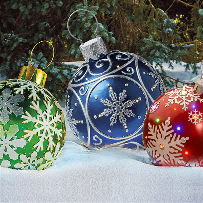 Giant Inflatable Christmas Ornament Ball – 60CM Outdoor Tree Decoration
