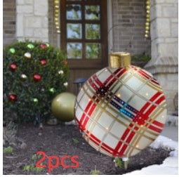 Giant Inflatable Christmas Ornament Ball – 60CM Outdoor Tree Decoration