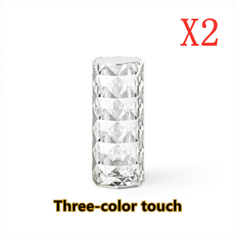 Nordic Crystal USB Table Lamp – Elegant Bedroom & Home Decoration